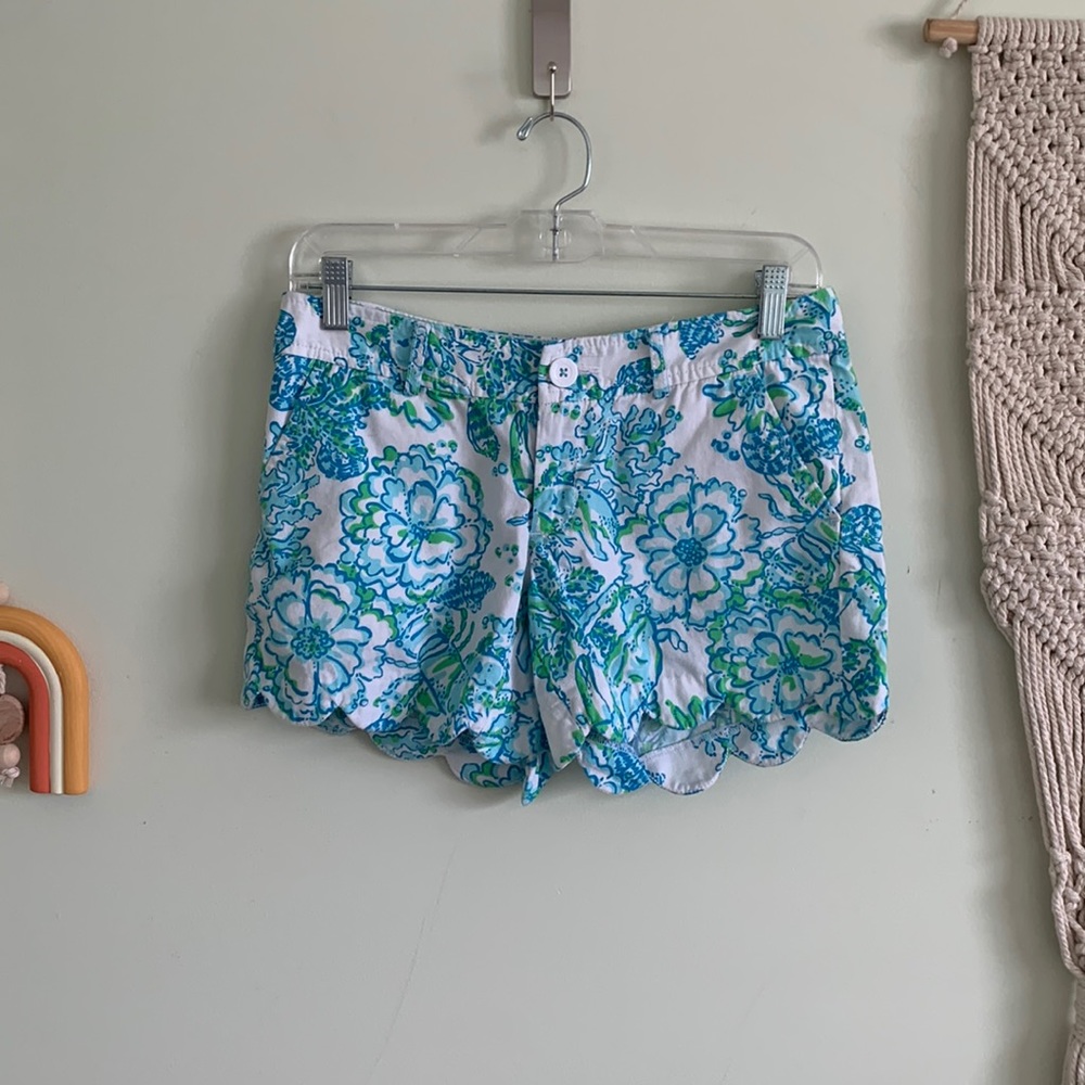 Lilly Pulitzer | The Buttercup Short | white blue and green